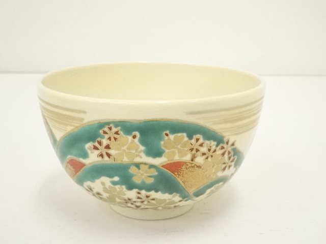 道具 ] - 道具 京焼 東雲窯造 色絵吉野山茶碗（箱付） | ネット